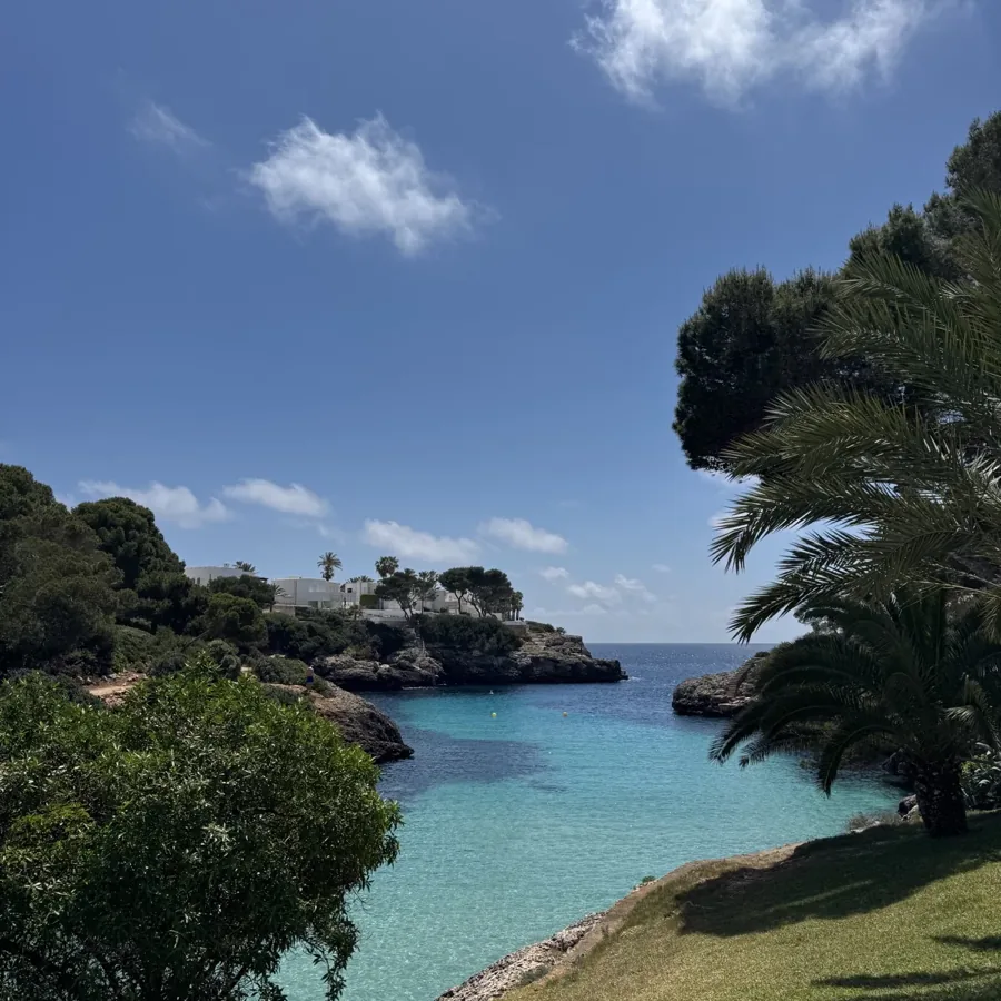 turquoise cove under a clear sky